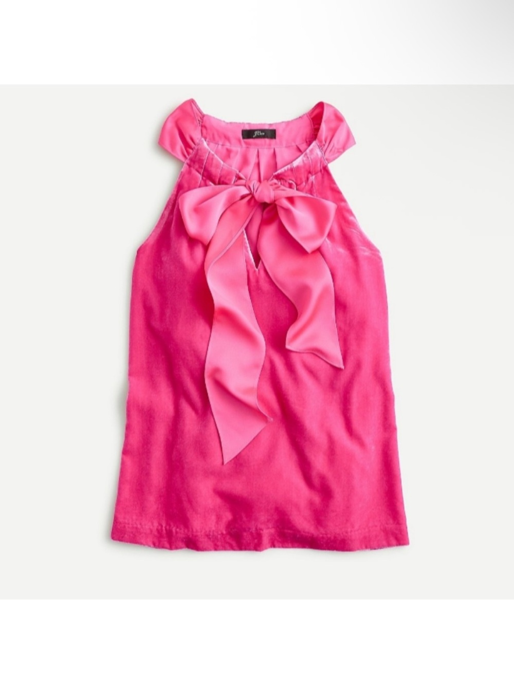 J Crew Crushed Velvet Tie Front Tank - Pink XS